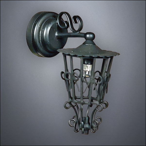 Victorian Black Wall Lantern – Battery Operated LED