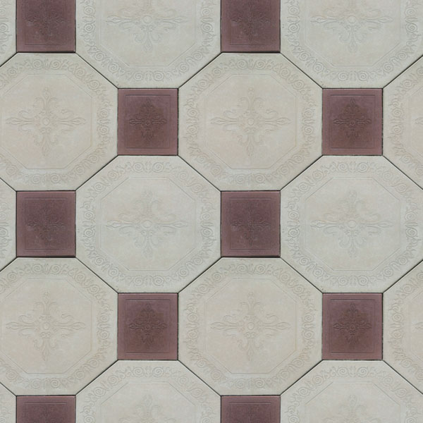 Flooring: Gray/Brown Octagonal Tile