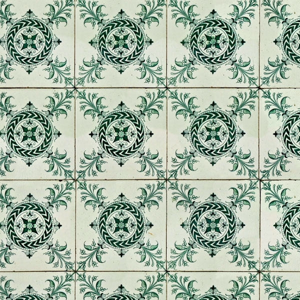 Flooring: Green Pattern Tile