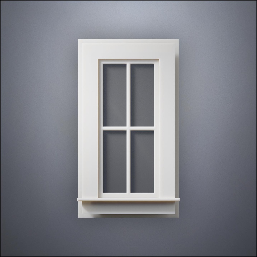 Narrow 4-Pane Window