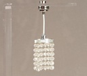 Chrome Chandelier with Beaded Fringe - Battery Operated LED