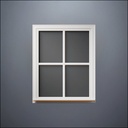 Standard 4-Pane Window - Thin Frame