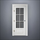 3/4 Six Pane Window Door - Thick Frame