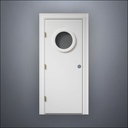 Porthole Window Door - Thick Frame