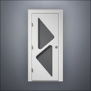 Double Triangle Window Door - Thick Frame