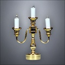 Traditional Brass Three-Arm Candelabra – Battery Operated LED