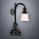 Black Curlicue Table or Ceiling Lamp – Battery Operated LED
