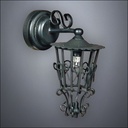 Victorian Black Wall Lantern – Battery Operated LED