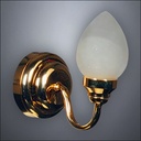 Traditional Brass Teardrop Wall Sconce – Battery Operated LED
