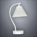 Modern White Curved Desk Lamp – Battery Operated LED