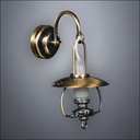 Antique Brass Wall Hurricane Lamp – Battery Operated LED