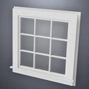 Wide 9-Pane Window